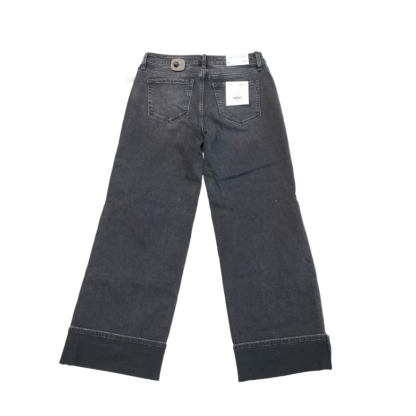 Jeans Wide Leg By Vervet In Black Denim, Size:8