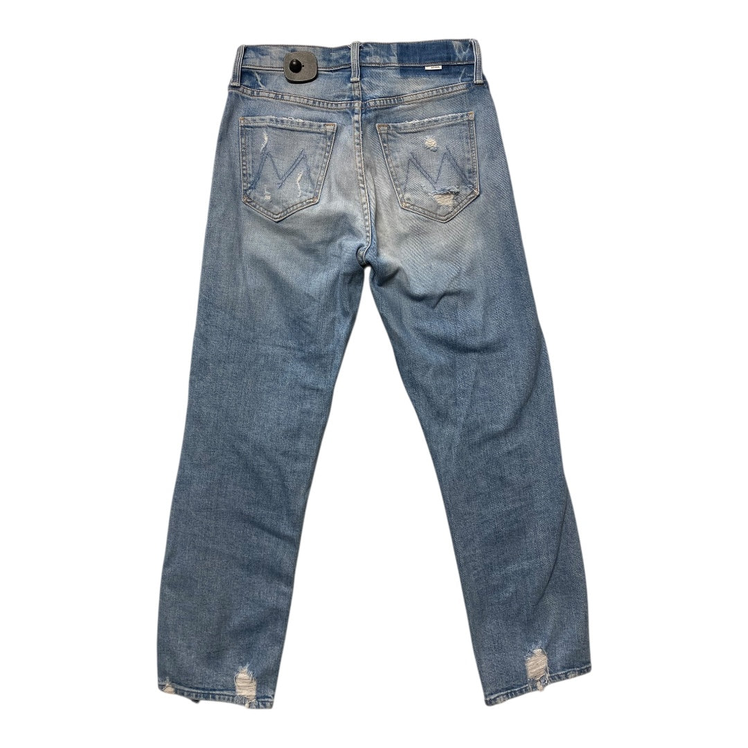Jeans Straight By Mother In Blue Denim, Size:0