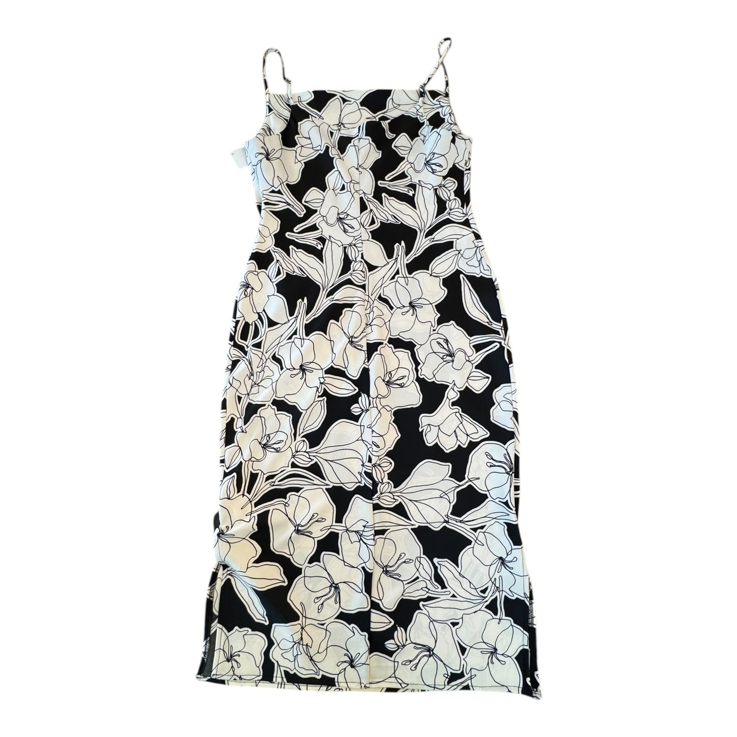 Dress Casual Midi By Bar Iii In Black & White, Size:S