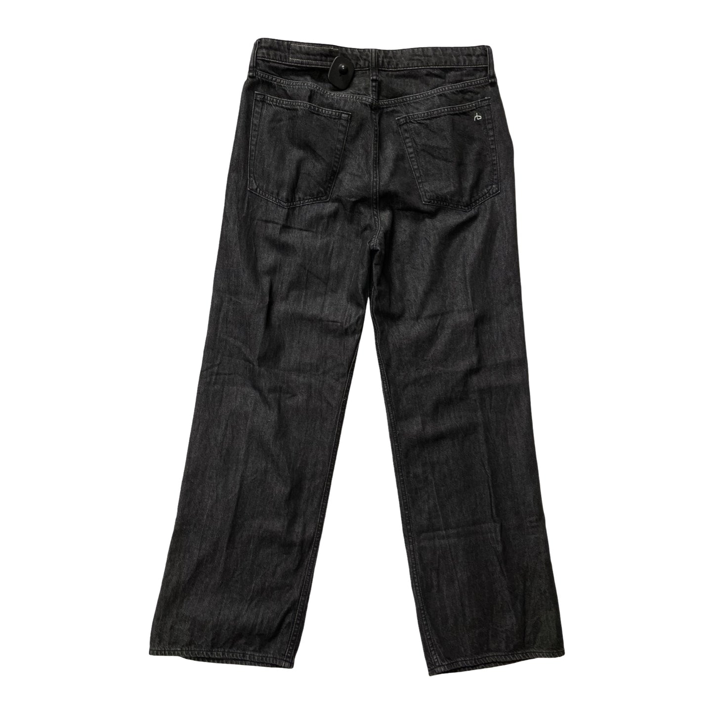 Jeans Wide Leg By Rag And Bone In Black Denim, Size:10