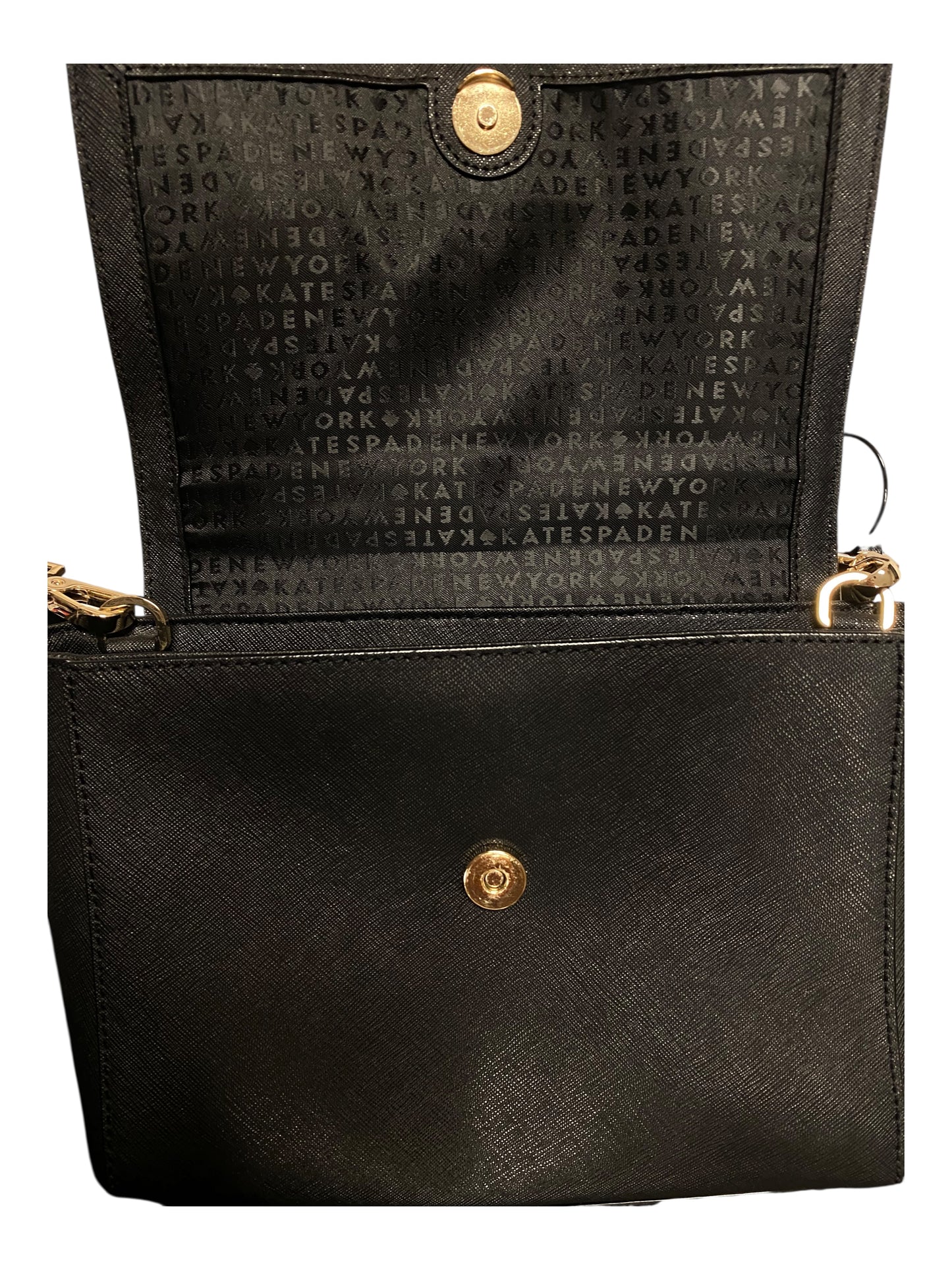 Handbag Designer By Kate Spade In Black & White, Size:Medium