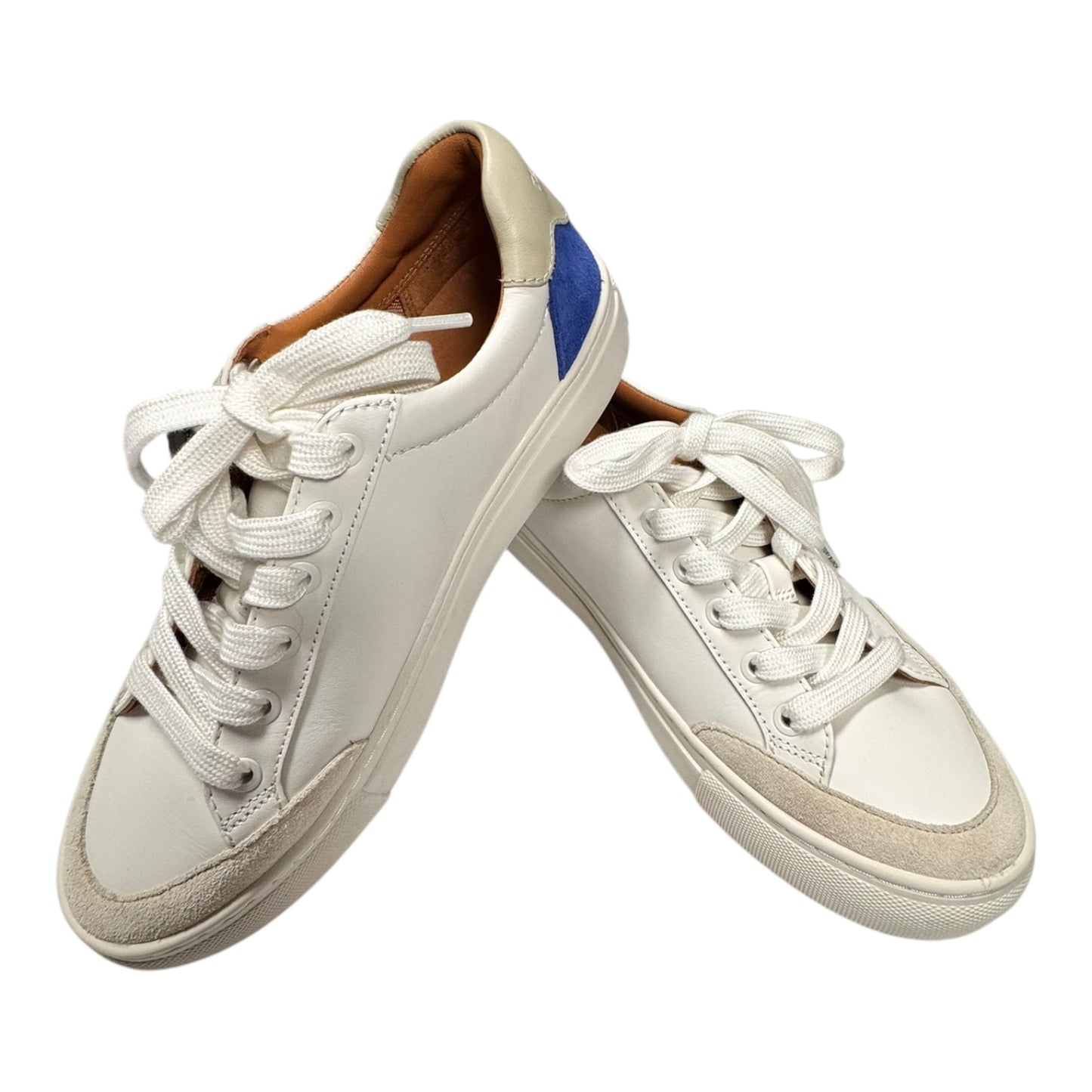 Shoes Designer By Tory Burch In Blue & Cream, Size:6