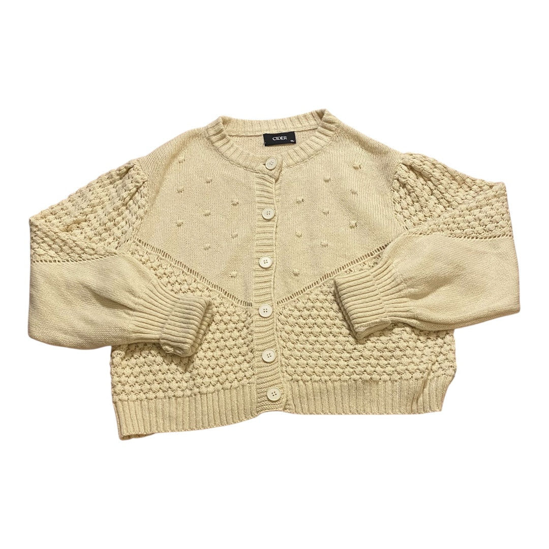 Sweater Cardigan By Cmc In Tan, Size:1X
