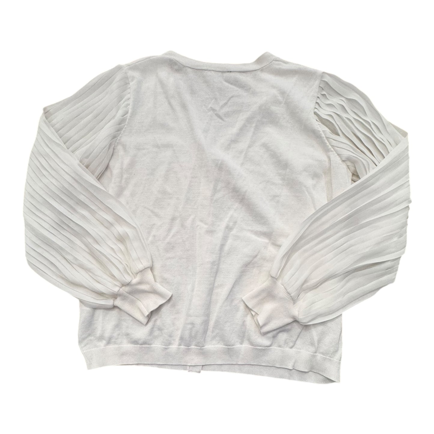 Sweater Cardigan By Adrianna Papell In White, Size:L