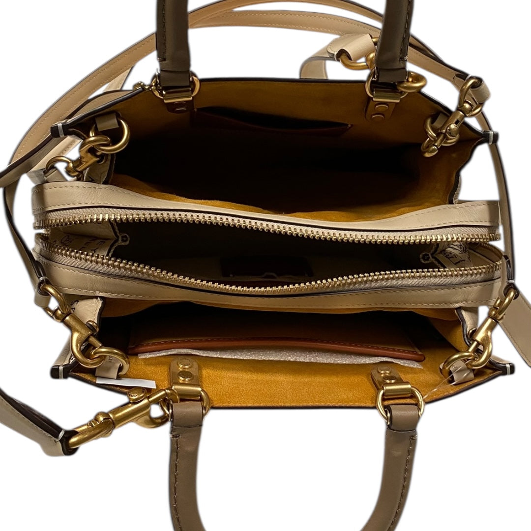 Handbag Designer By Coach In Orange & Tan, Size:Small