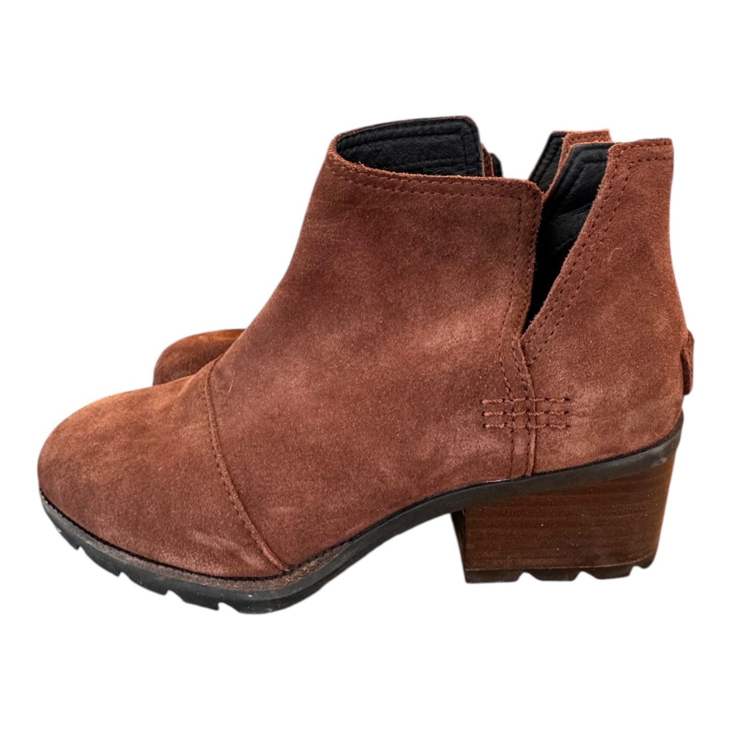 Boots Ankle Heels By Sorel In Brown, Size:7