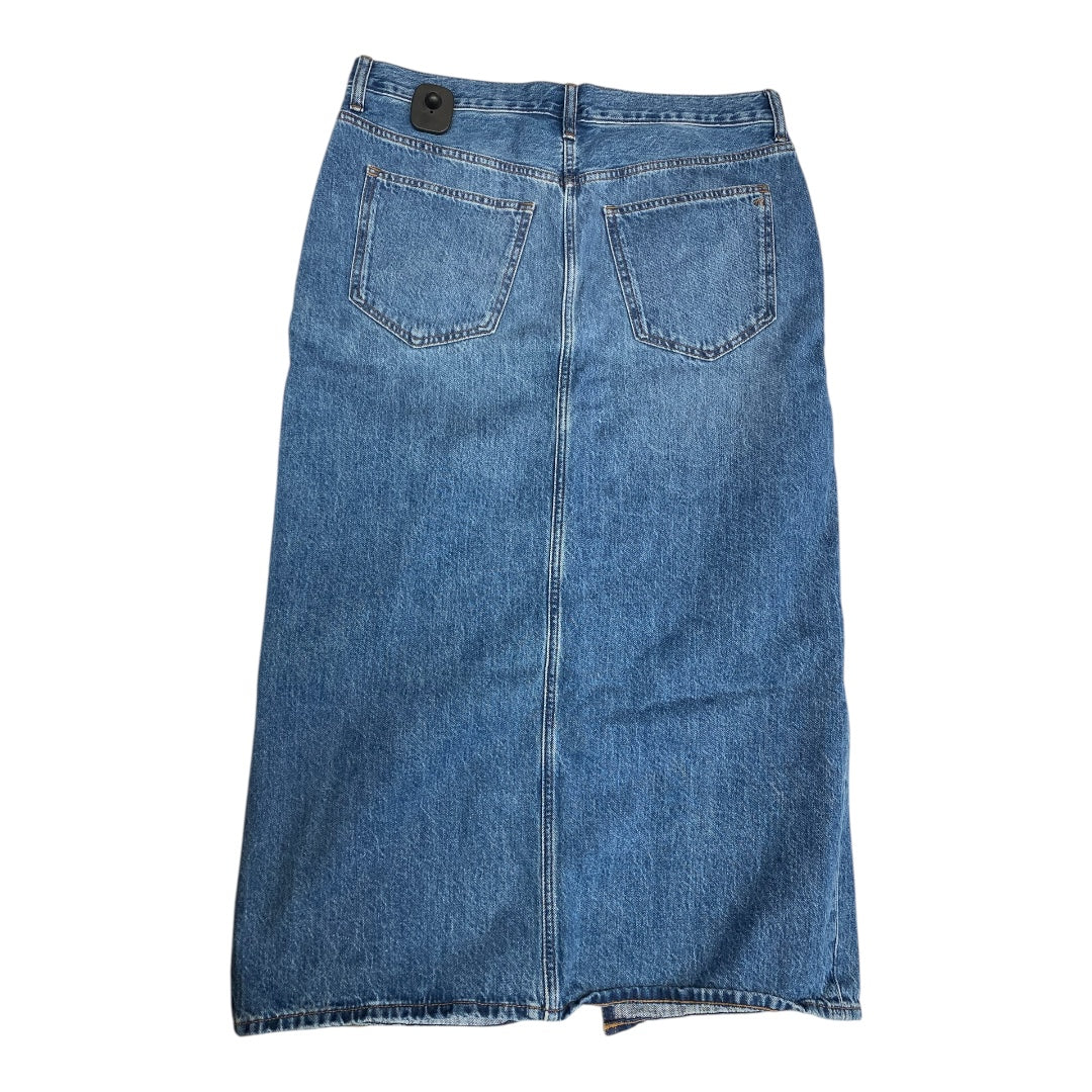 Skirt Maxi By Madewell In Blue Denim, Size:8