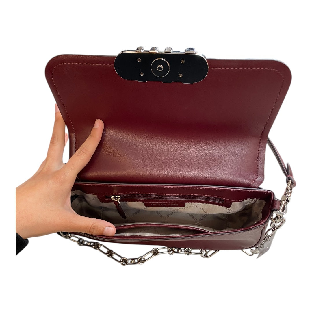 Handbag Designer By Michael Kors In Maroon, Size:Small