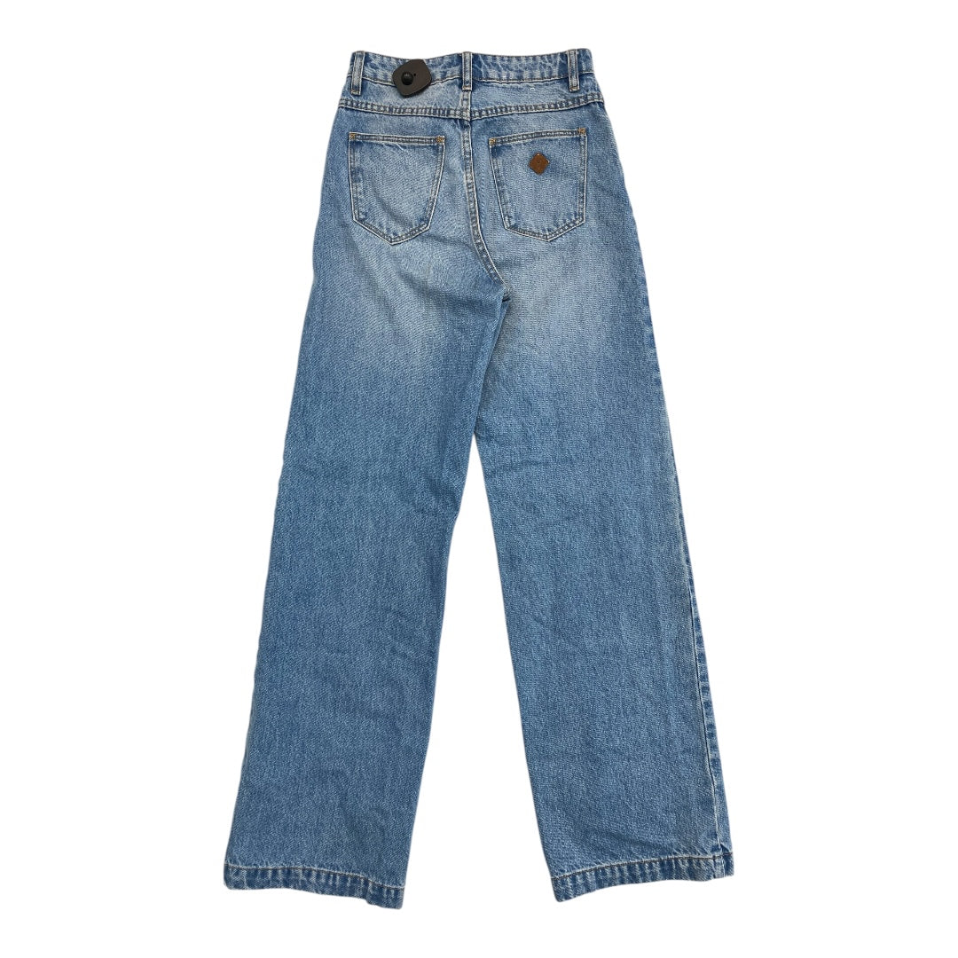 Jeans Straight By A BRAND In Blue Denim, Size:4