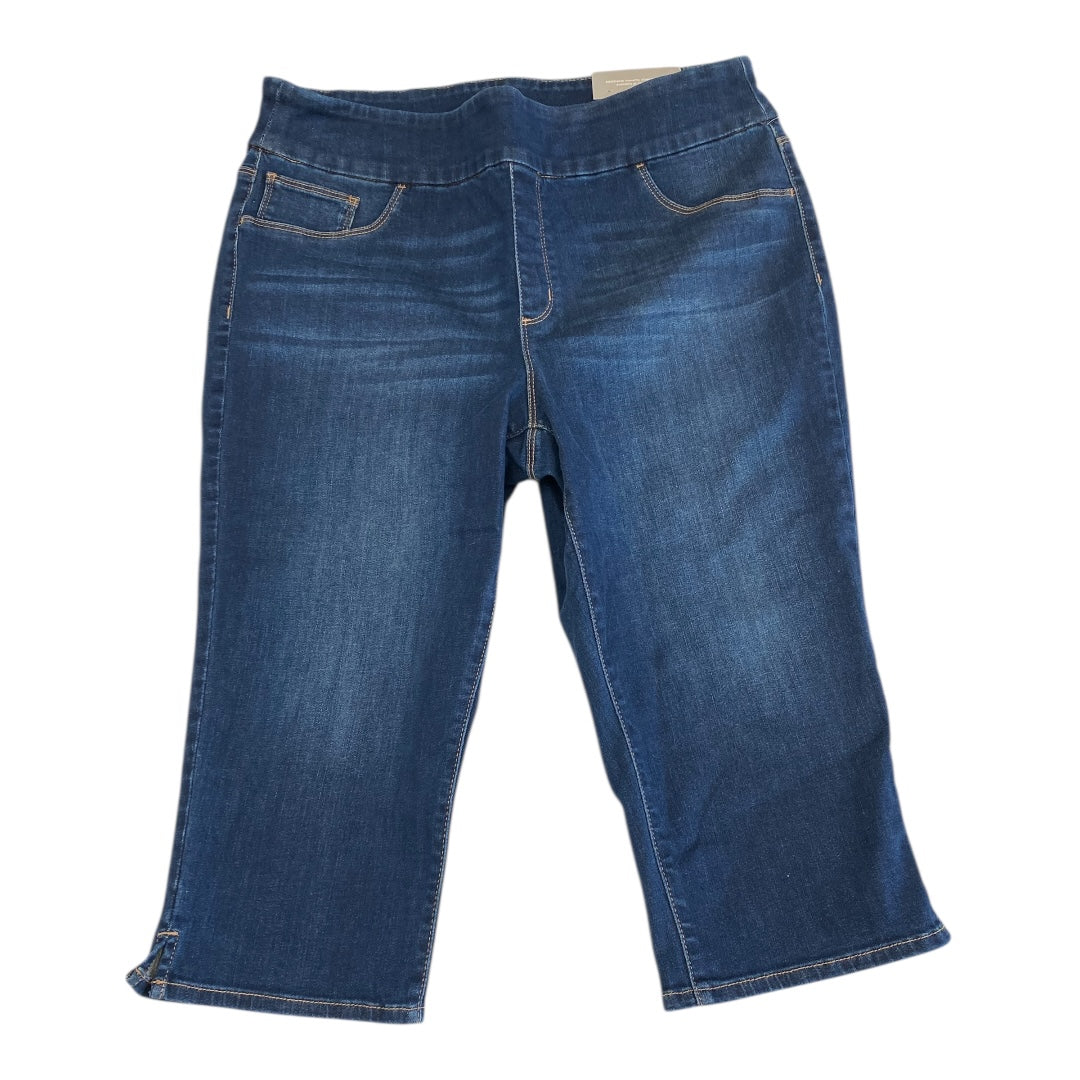 Jeans Cropped By Chicos In Blue Denim, Size:12