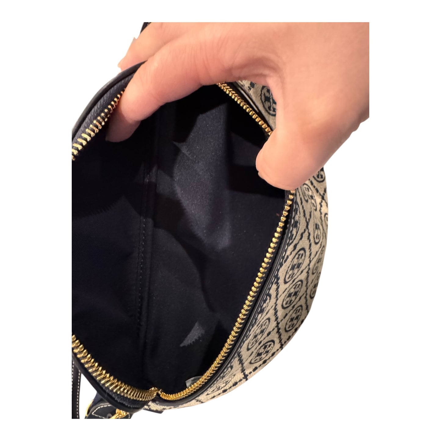 Handbag Designer By Tory Burch In Navy, Size:Medium