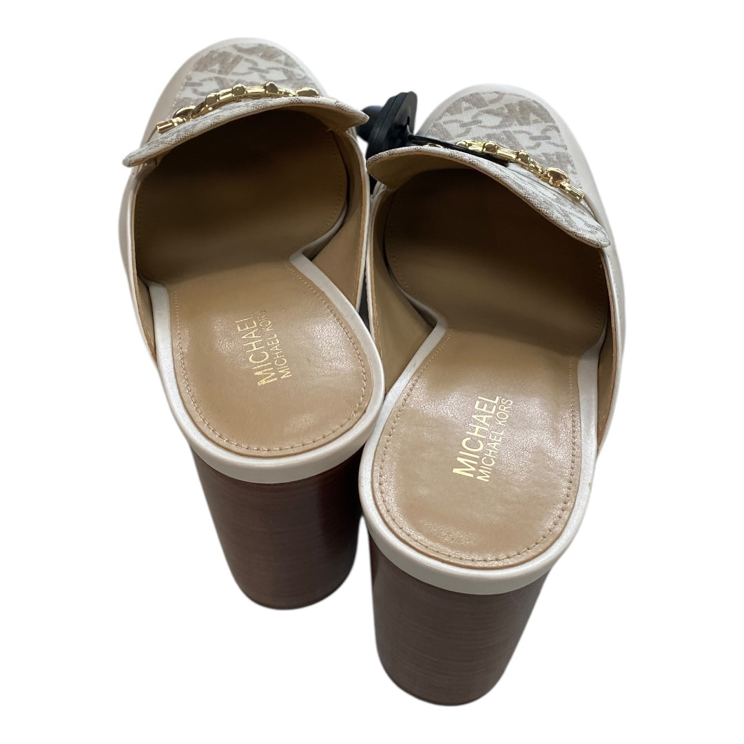 Shoes Heels Block By Michael By Michael Kors In Tan, Size:8
