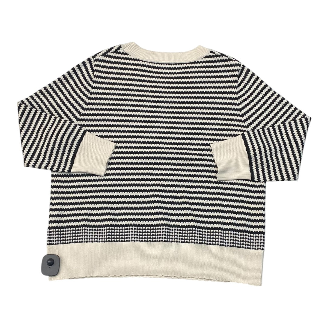 Sweater By Adrianna Papell In Black & Cream, Size:M