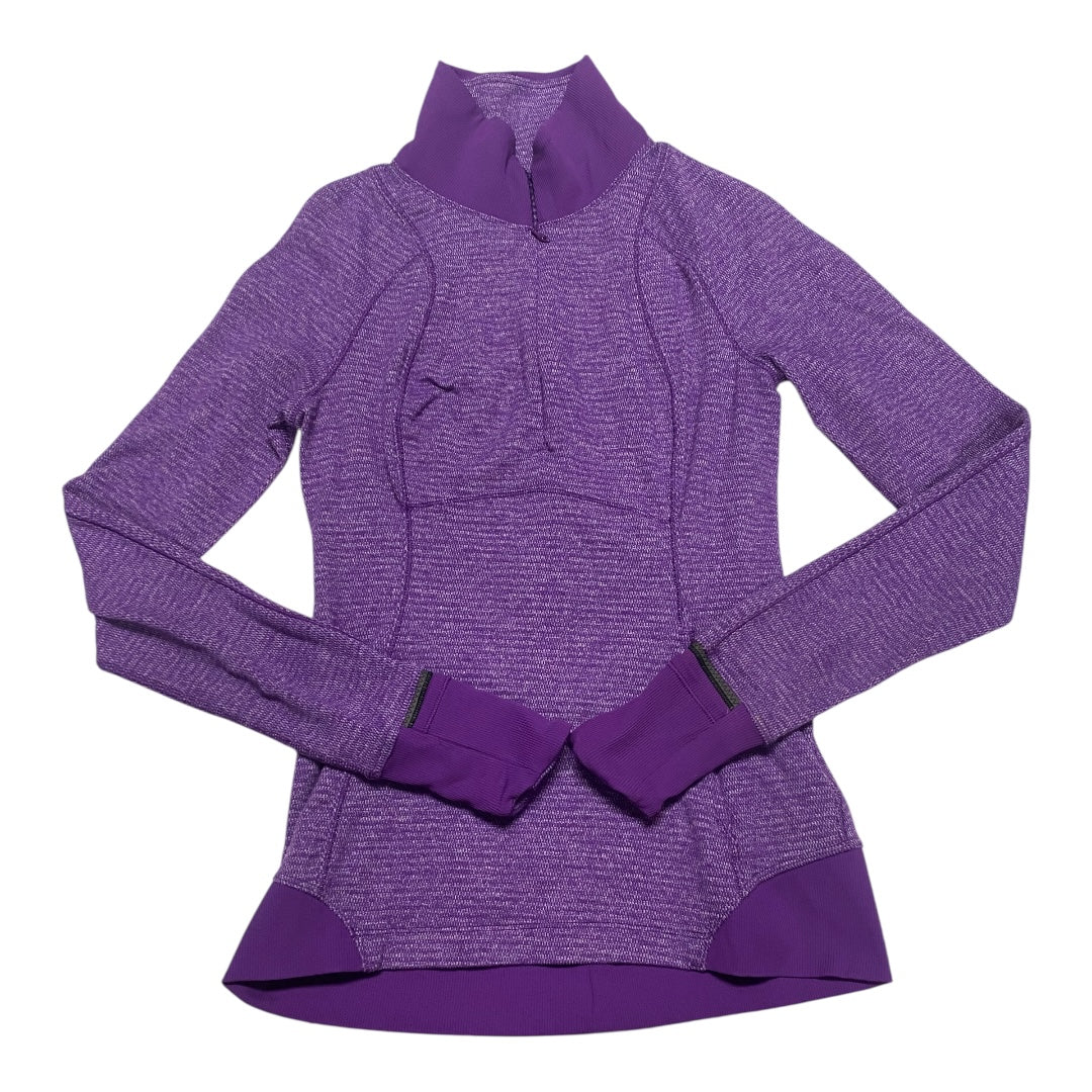Athletic Top Ls Collar By Lululemon In Purple, Size:S