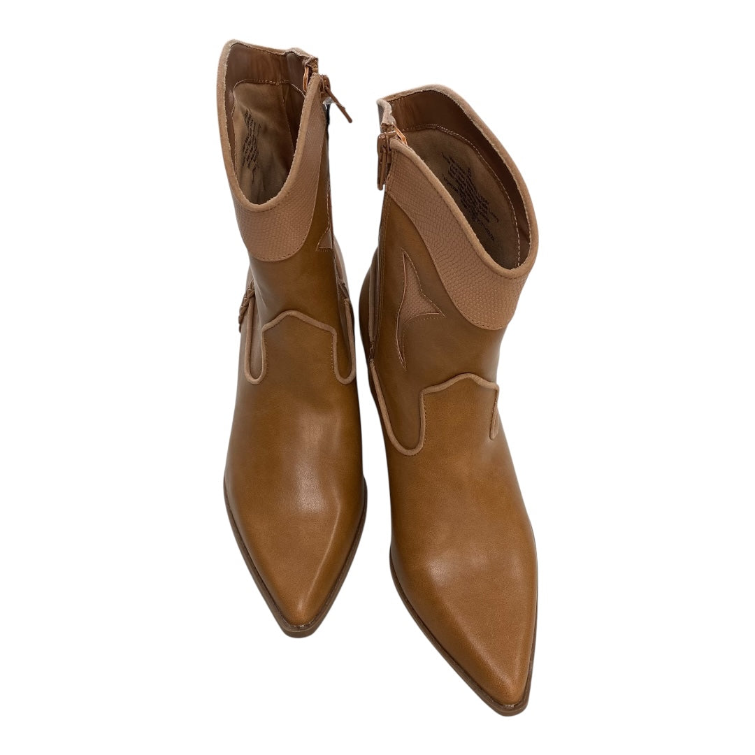 Boots Mid-Calf Heels By Universal Thread In Brown, Size:8