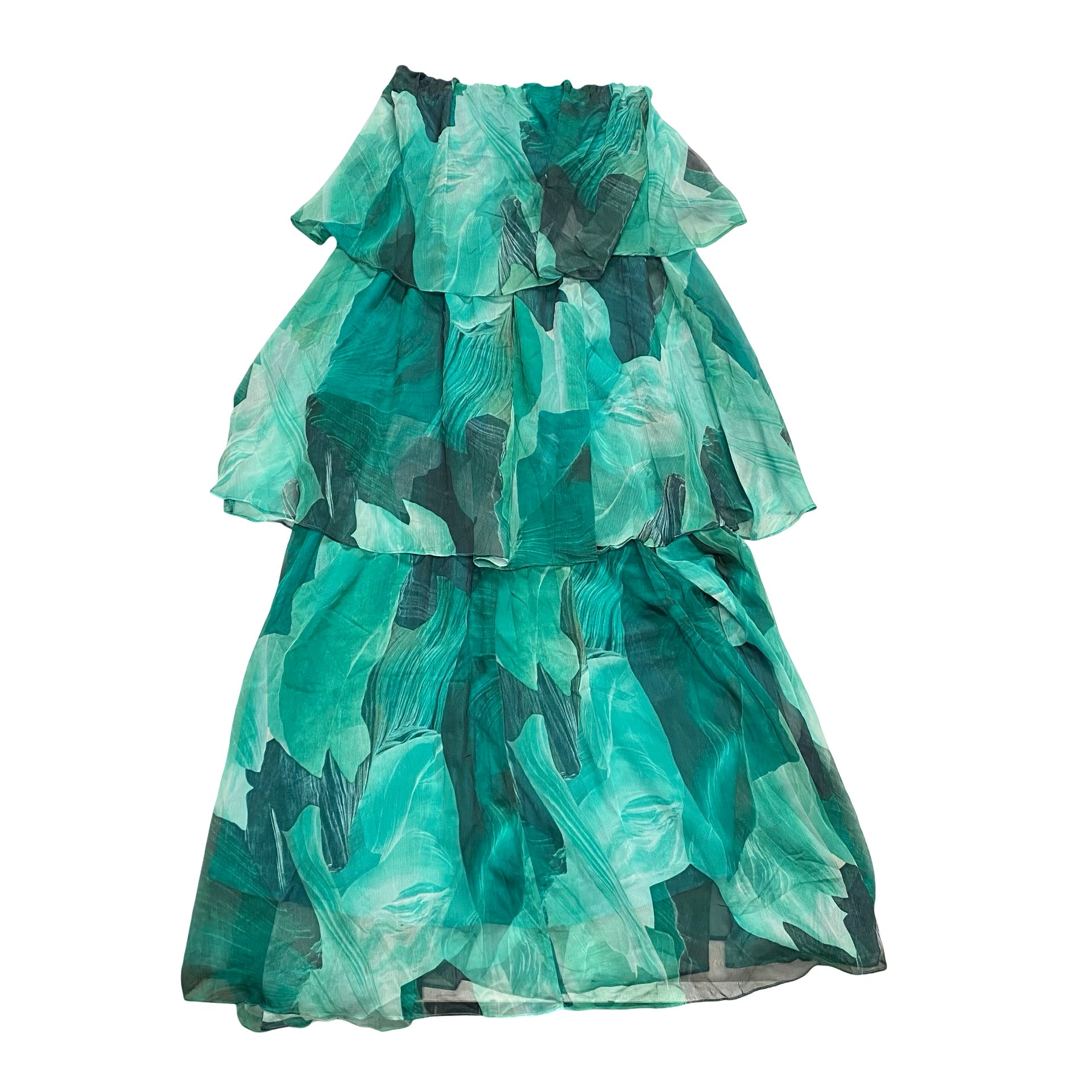 petal and pup green dress Bloom Strapless Maxi Dress
