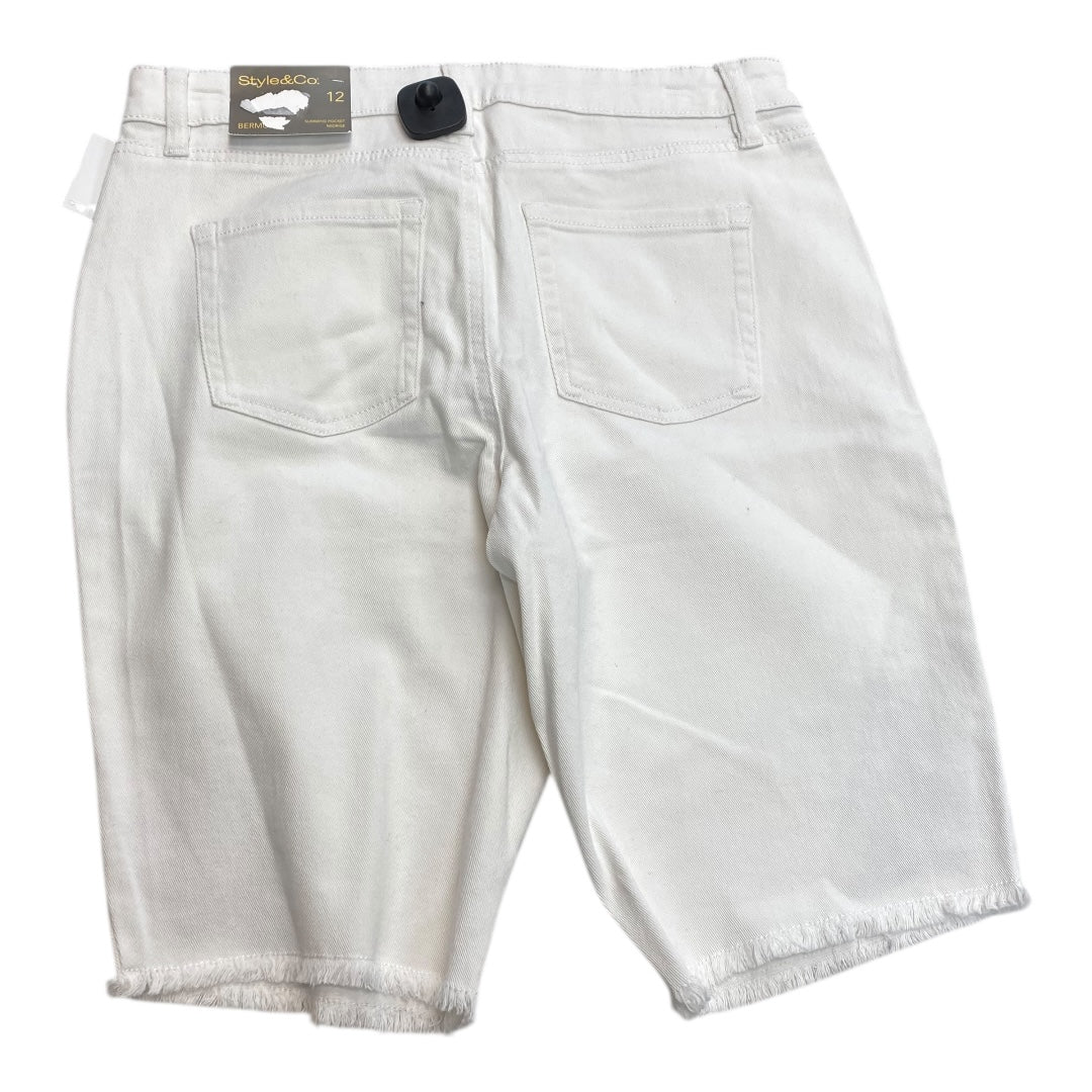 Shorts By Style And Company In White, Size:12