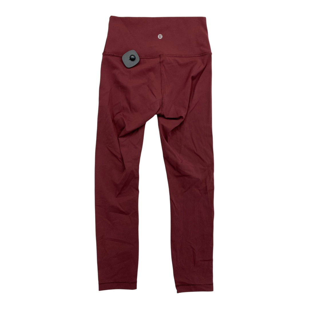 Athletic Capris By Lululemon In Red, Size:4
