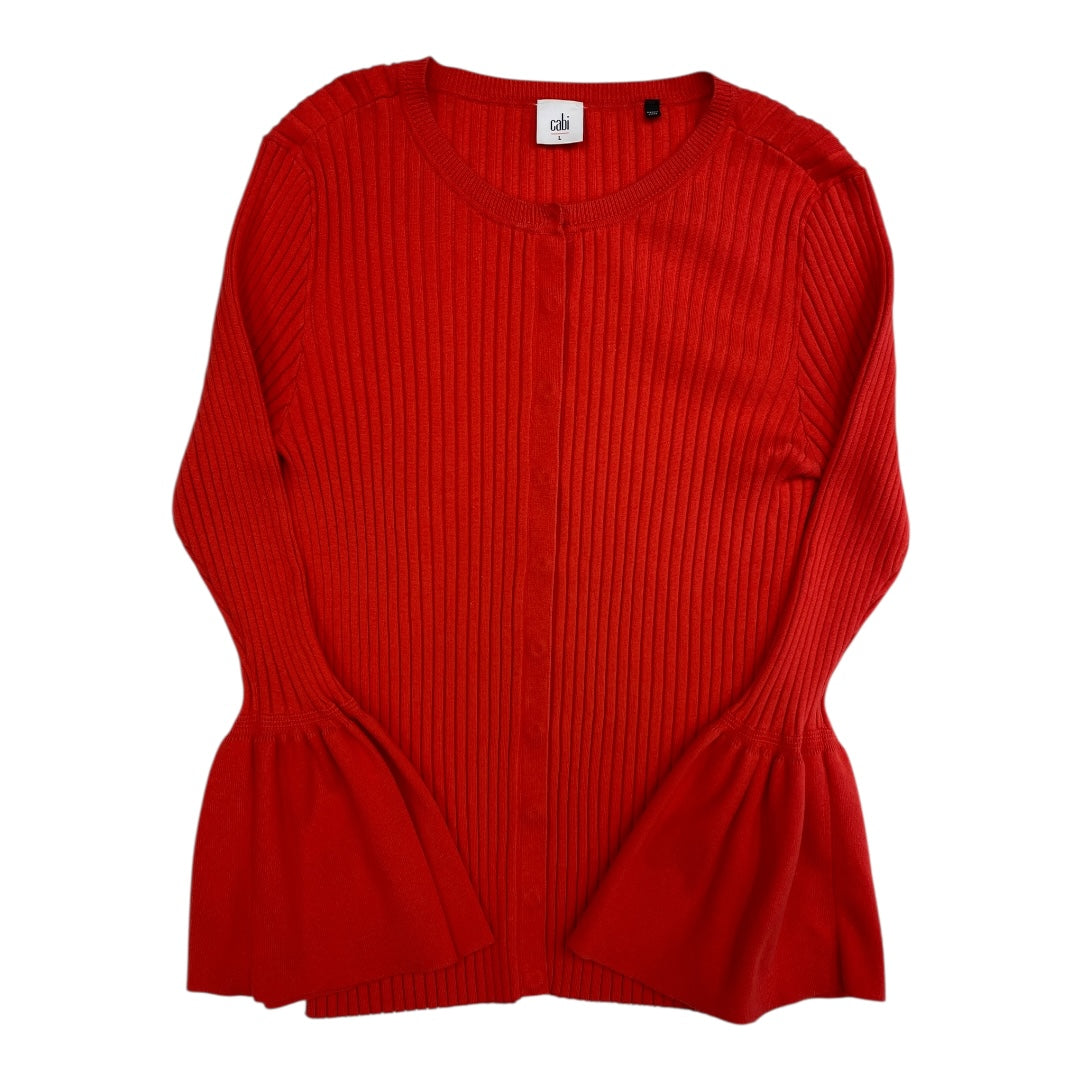 Sweater Cardigan By Cabi In Red, Size:L