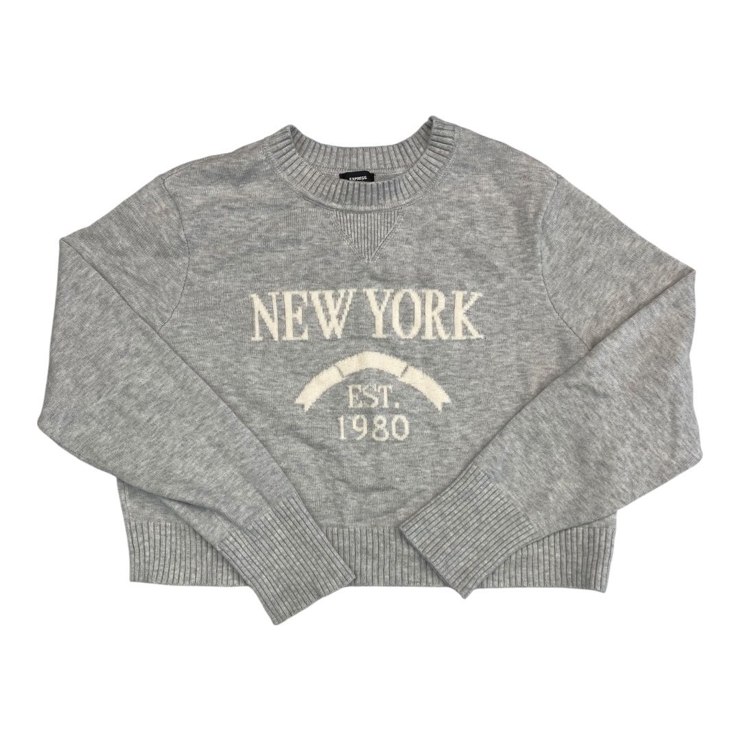 Sweater By Express In Grey, Size:Xl