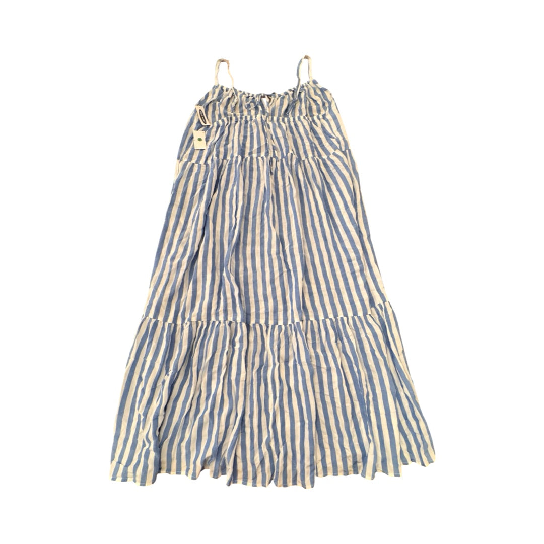 Dress Casual Maxi By Old Navy In Blue & White, Size:1X