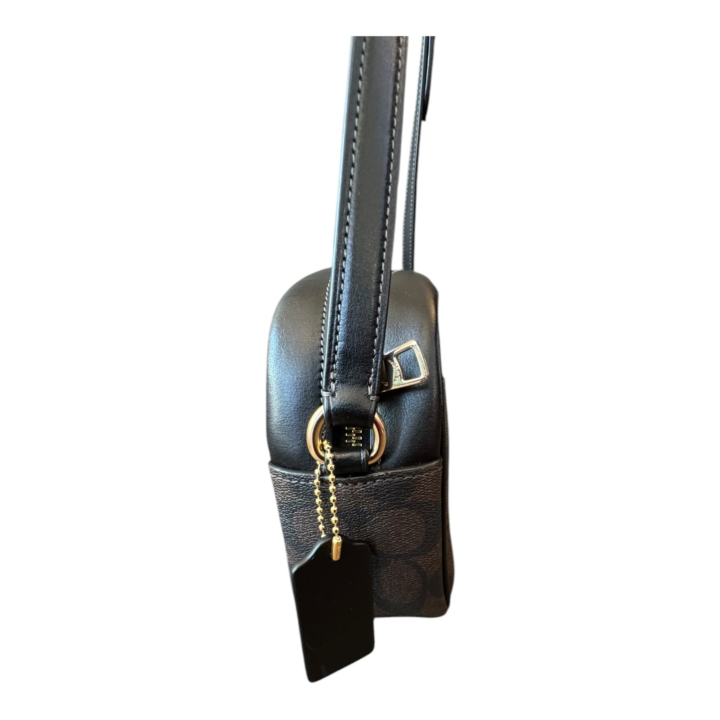 Handbag Designer By Coach In Black & Brown, Size:Medium