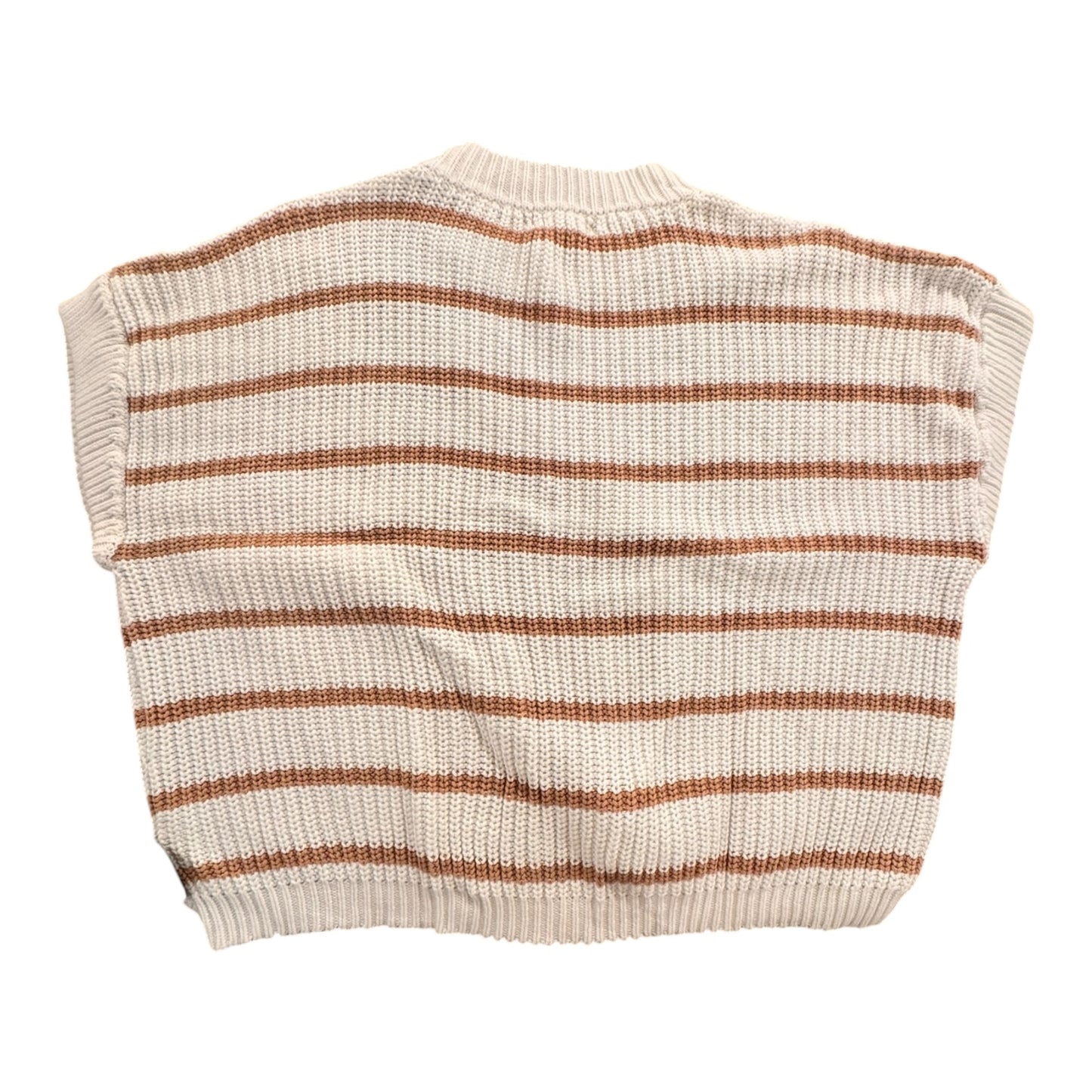 Sweater Ss By Elan In Striped Pattern, Size:L