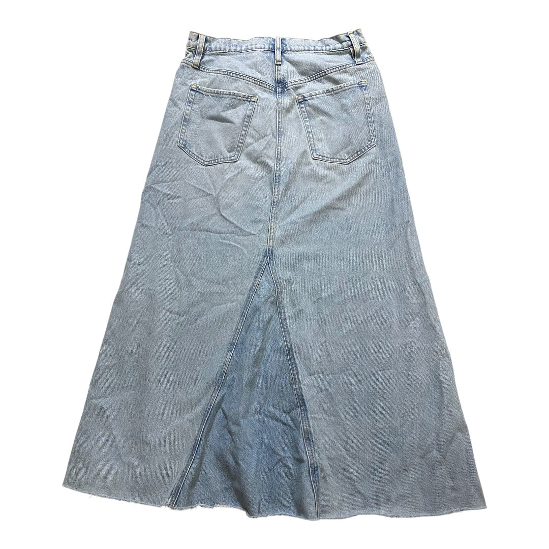 Skirt Maxi By Frame In Blue Denim, Size:6