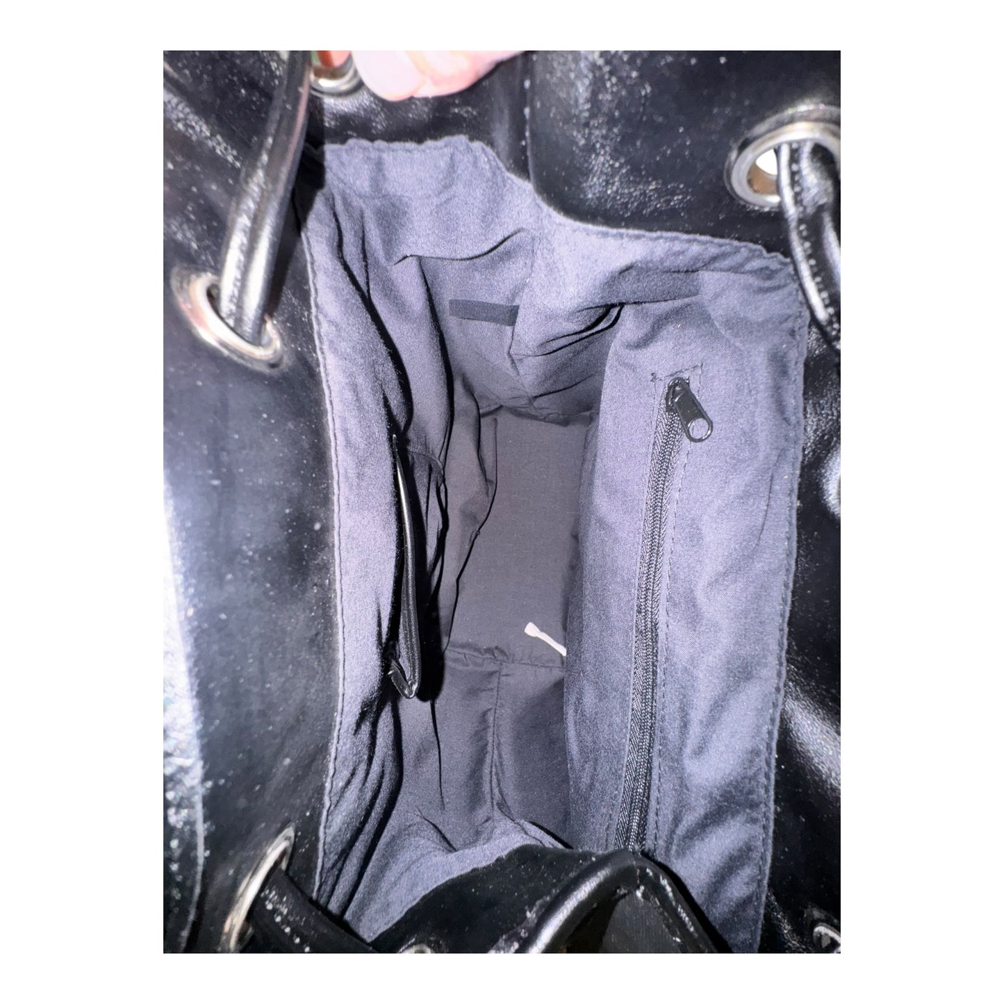 Handbag Leather By Aurielle In Black, Size:Medium