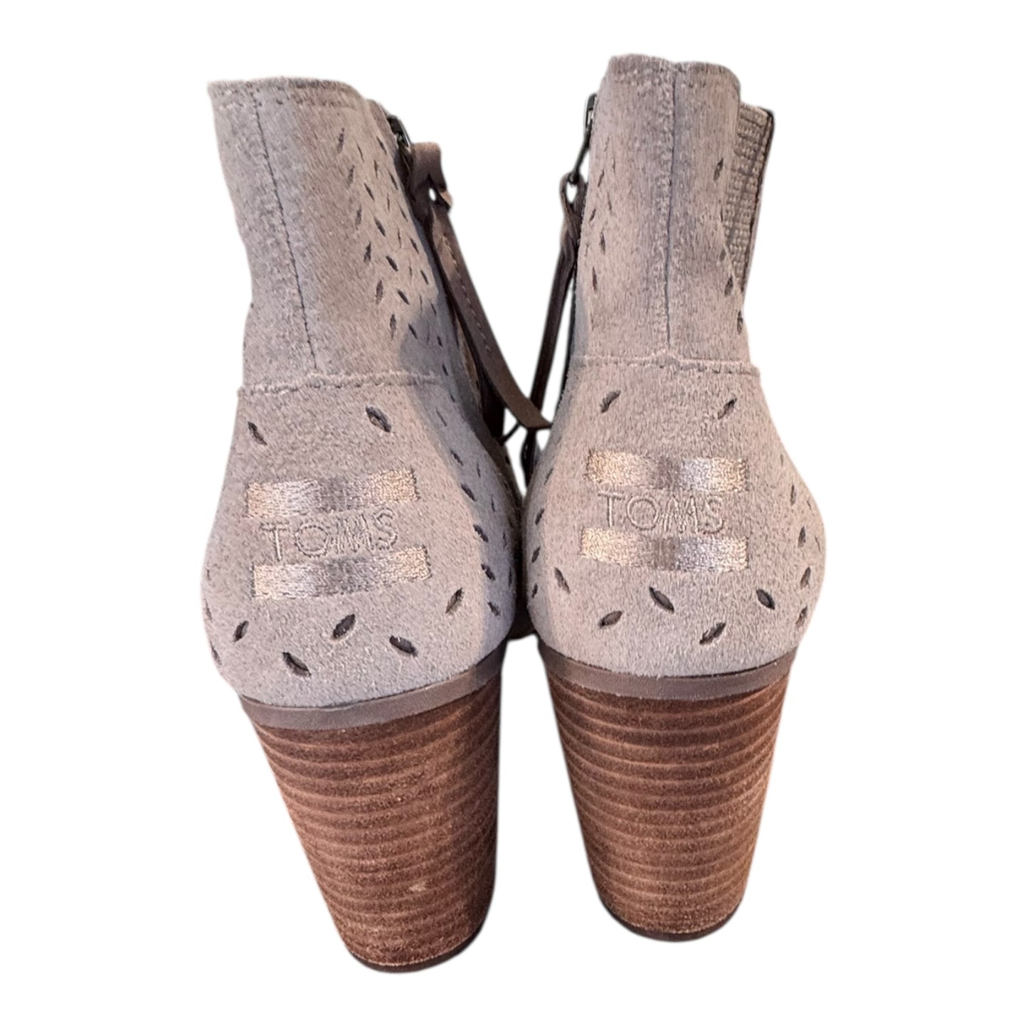 Sandals Heels Block By Toms In Beige, Size:8.5