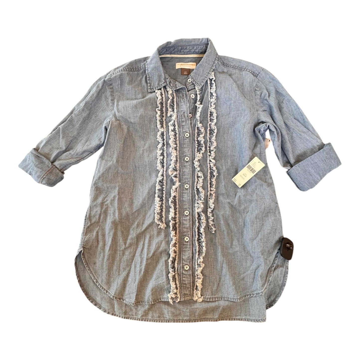 Top Ls By Pilcro In Blue Denim, Size:Xsp