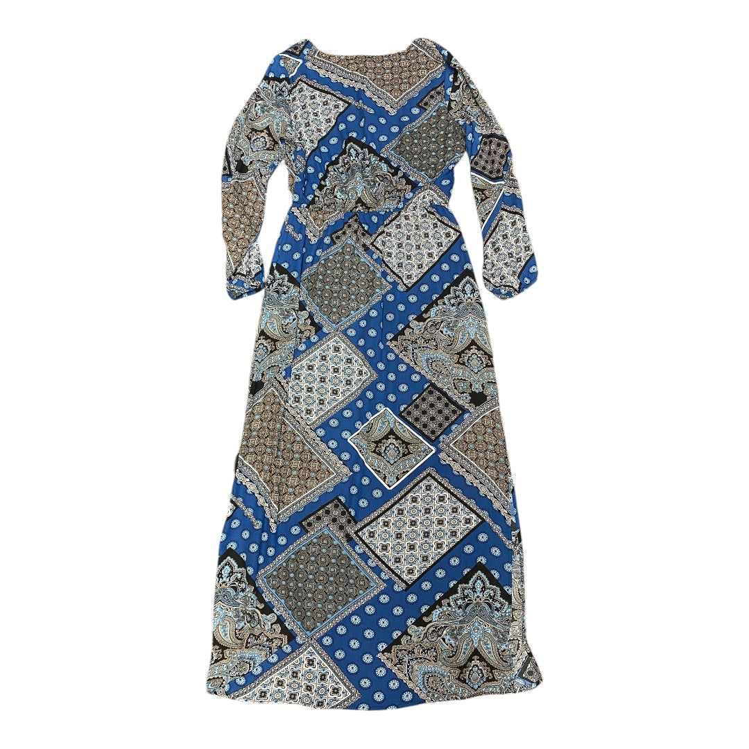 Dress Casual Maxi By Ny Collection In Black & Blue, Size:M