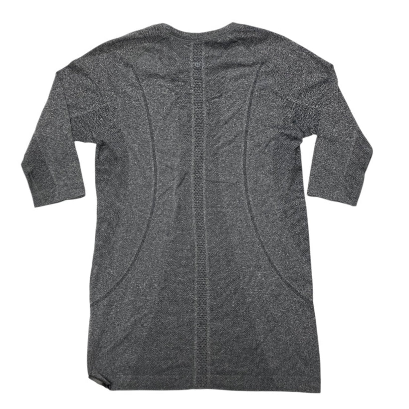 Athletic Top Ls Crewneck By Lululemon In Grey, Size:8