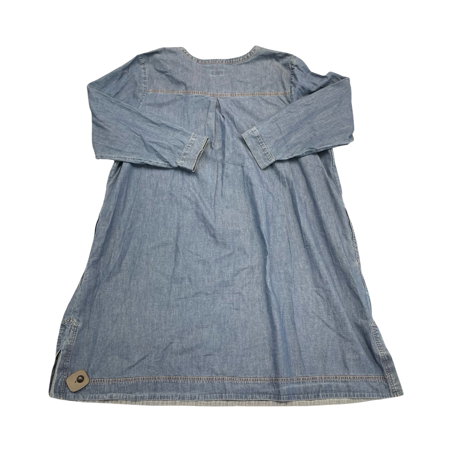 Dress Casual Midi By J. Jill In Blue Denim, Size:3