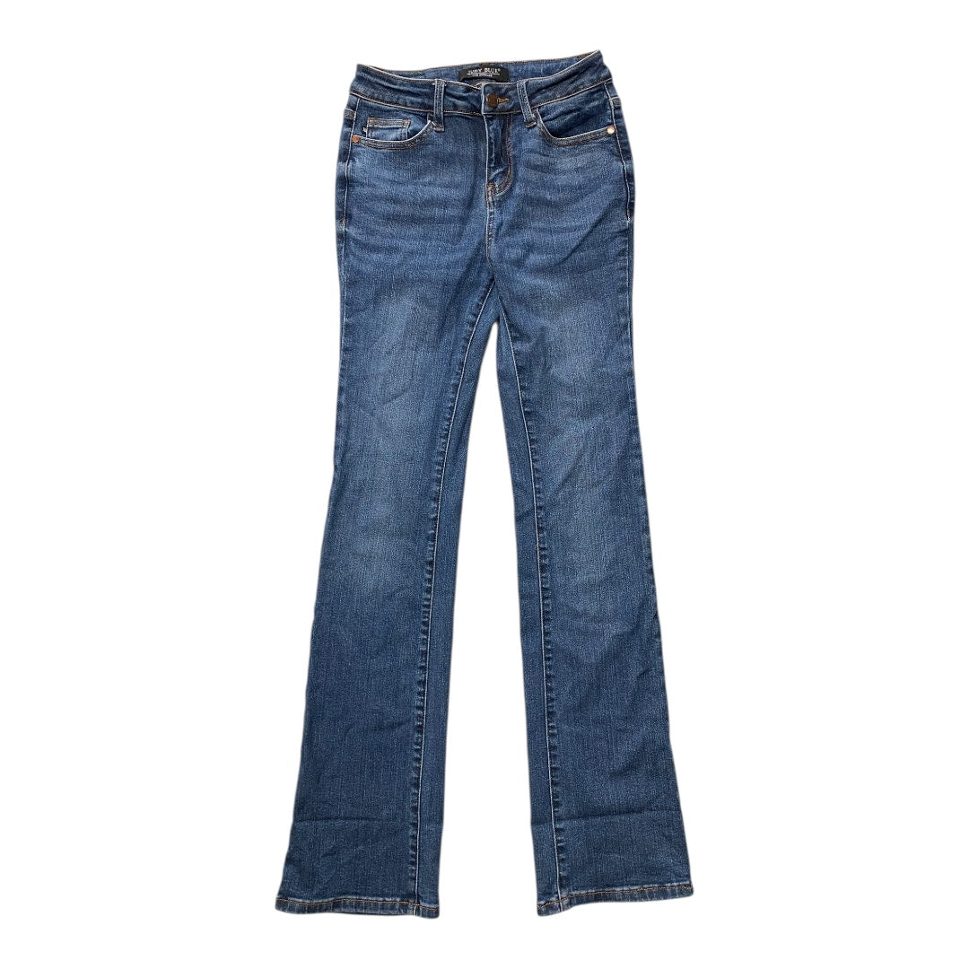 Jeans Flared By Judy Blue In Blue Denim, Size:0