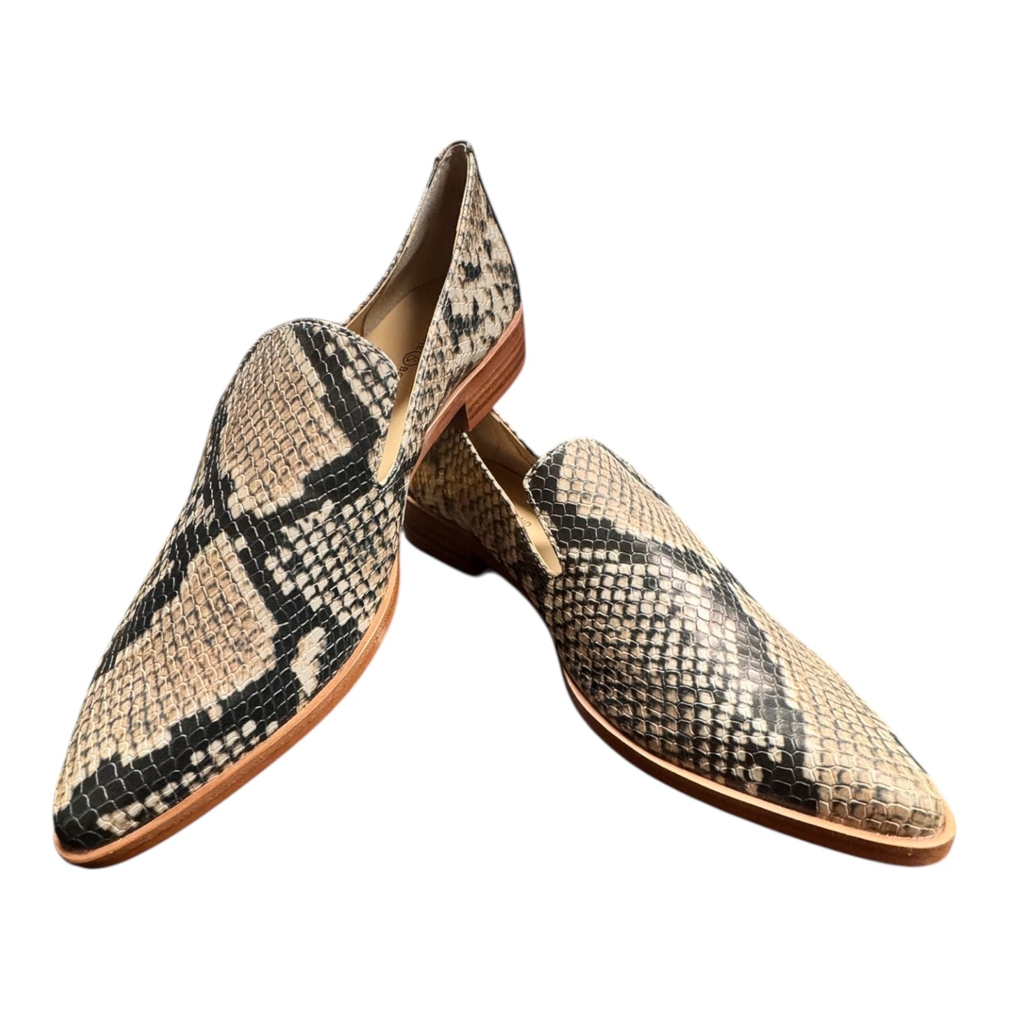 Shoes Flats By Treasure And Bond In Snakeskin Print, Size:6.5