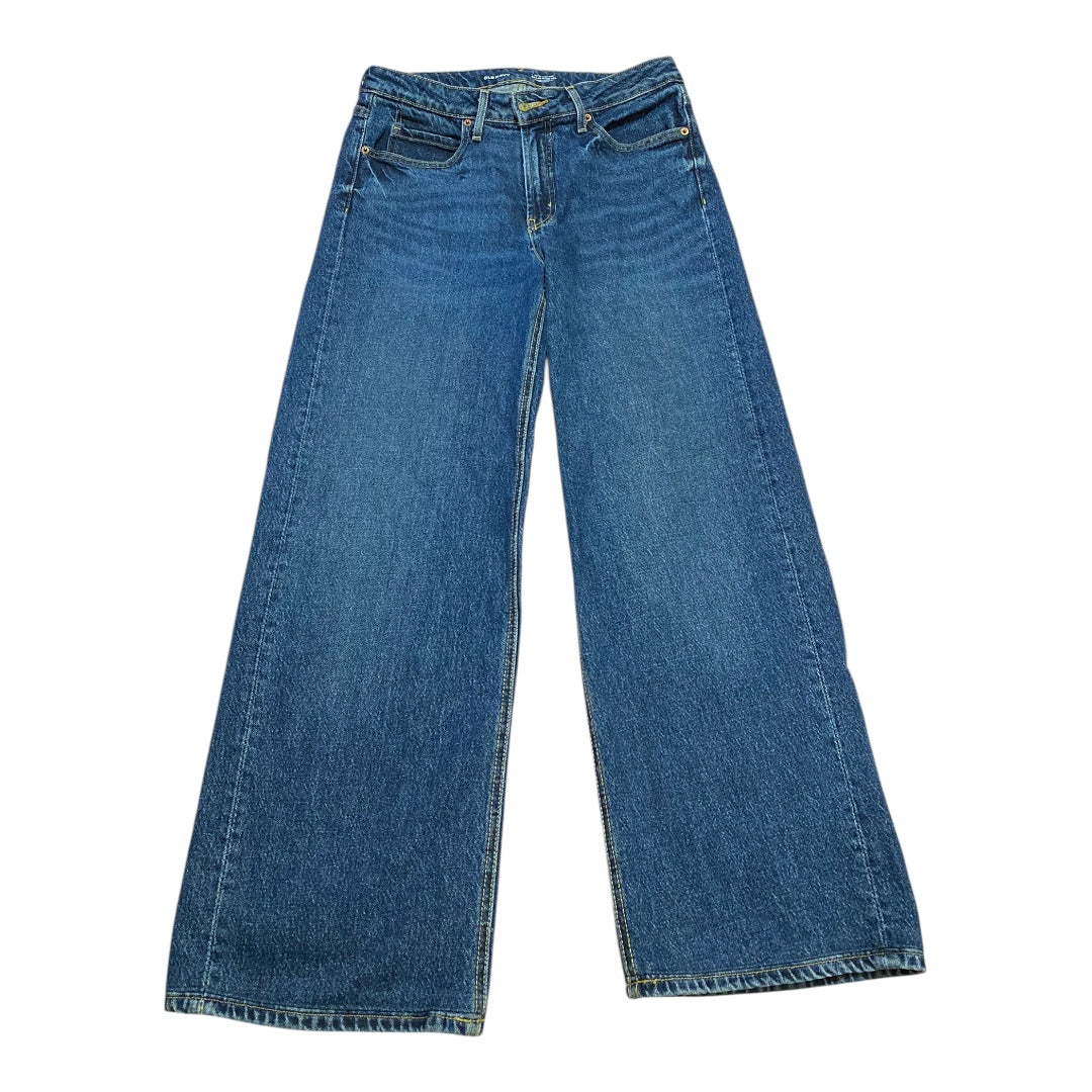 Jeans Wide Leg By Old Navy In Blue Denim, Size:4