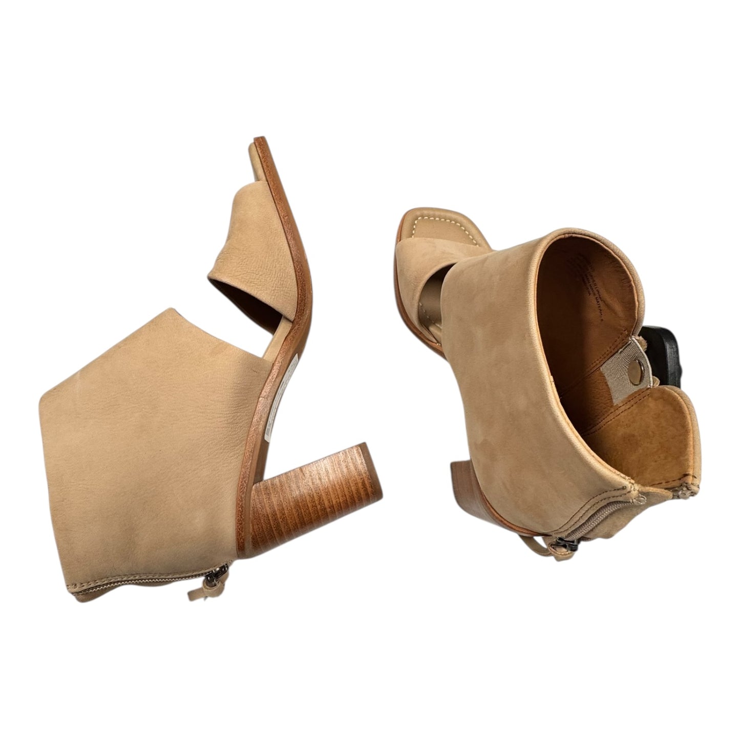 Sandals Heels Block By Sofft In Cream, Size:8.5