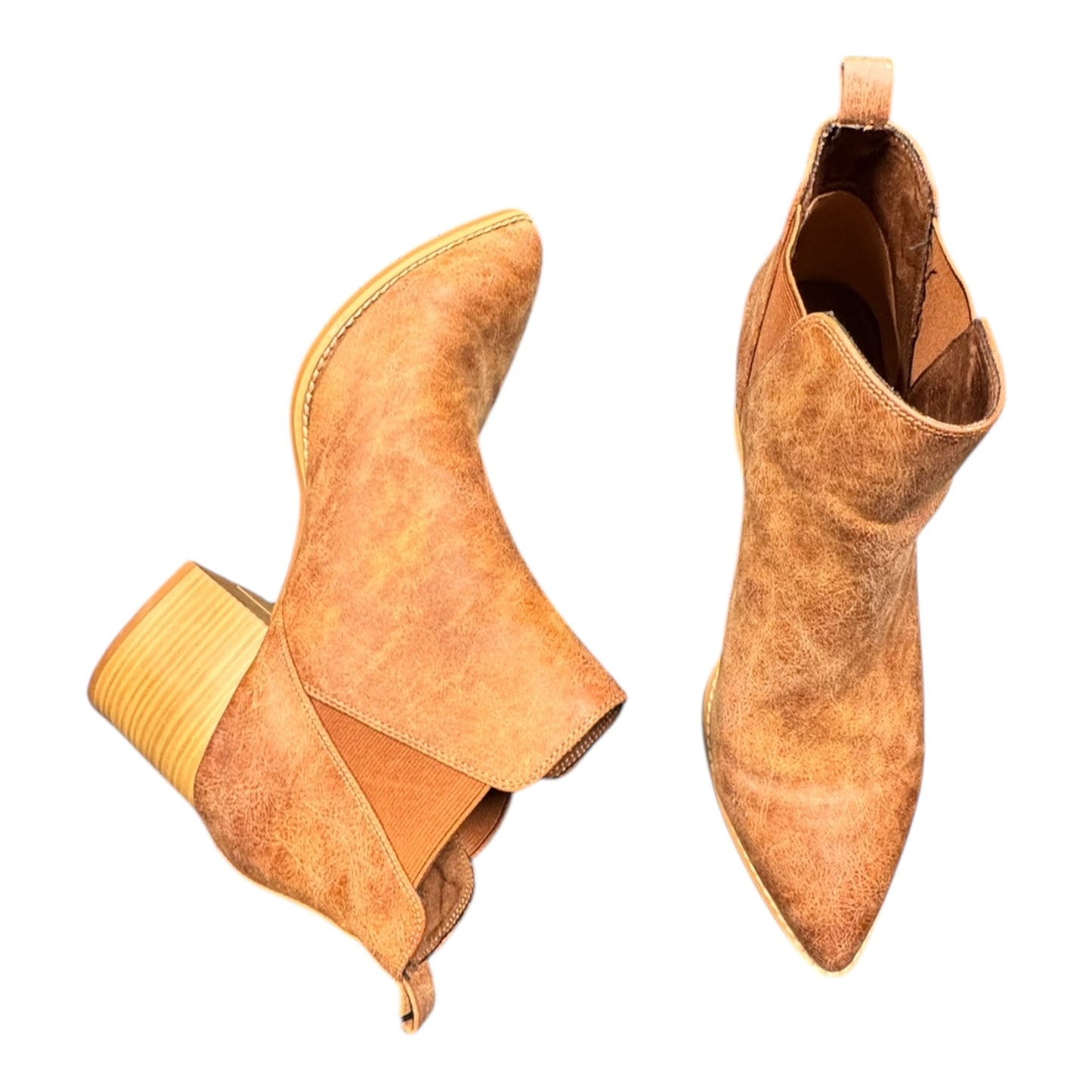 Boots Ankle Heels By Bcbc In Brown, Size:9