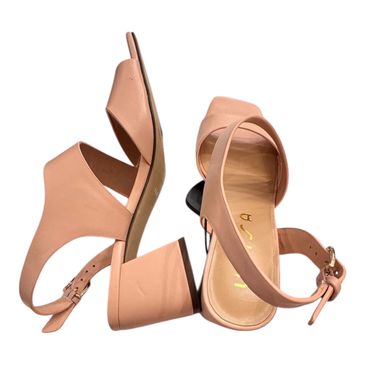 Sandals Heels Block By Unisa In Pink, Size:6.5