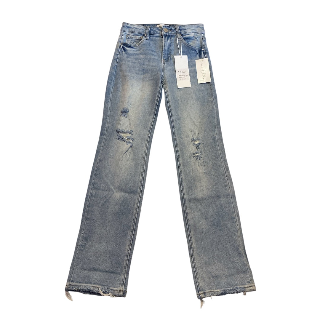 Jeans Straight By Risen In Blue Denim, Size:2