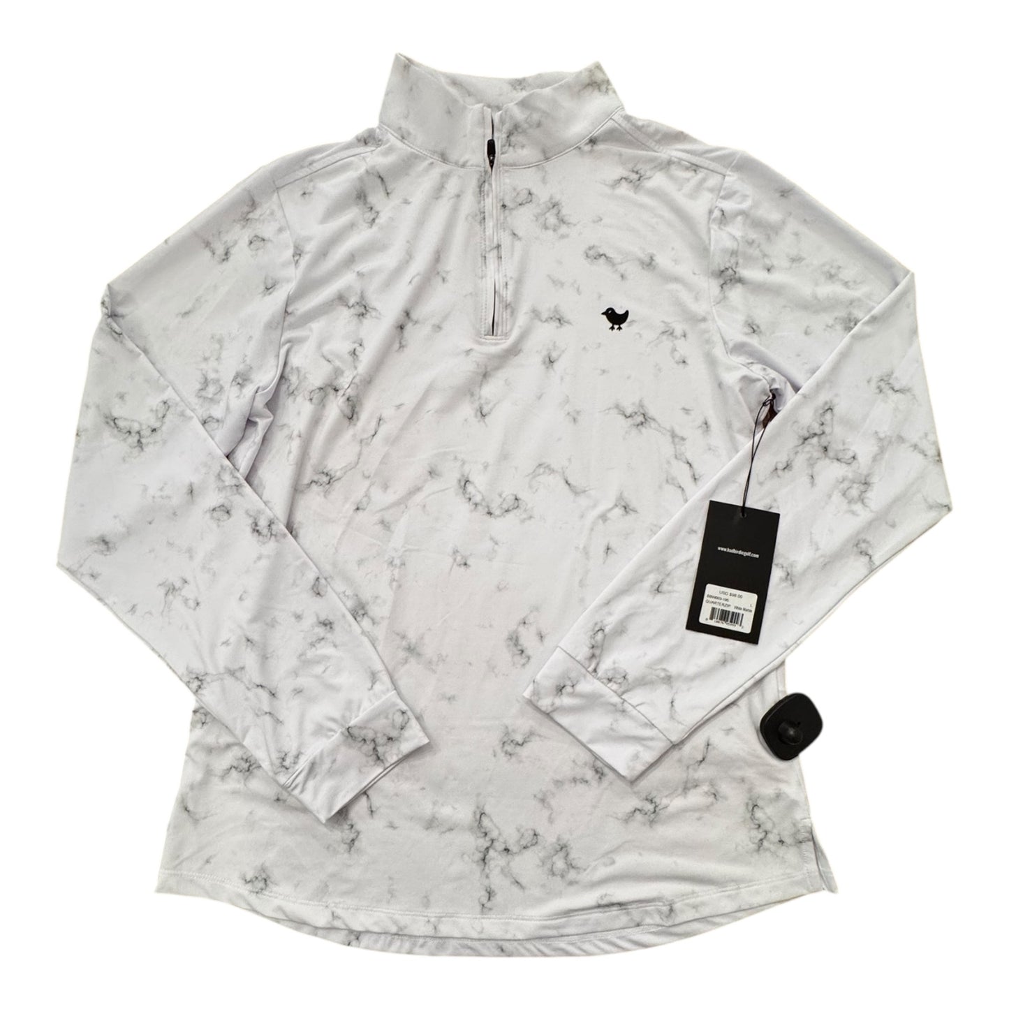 Athletic Top Ls Collar By BADBIRDIE In White, Size:L