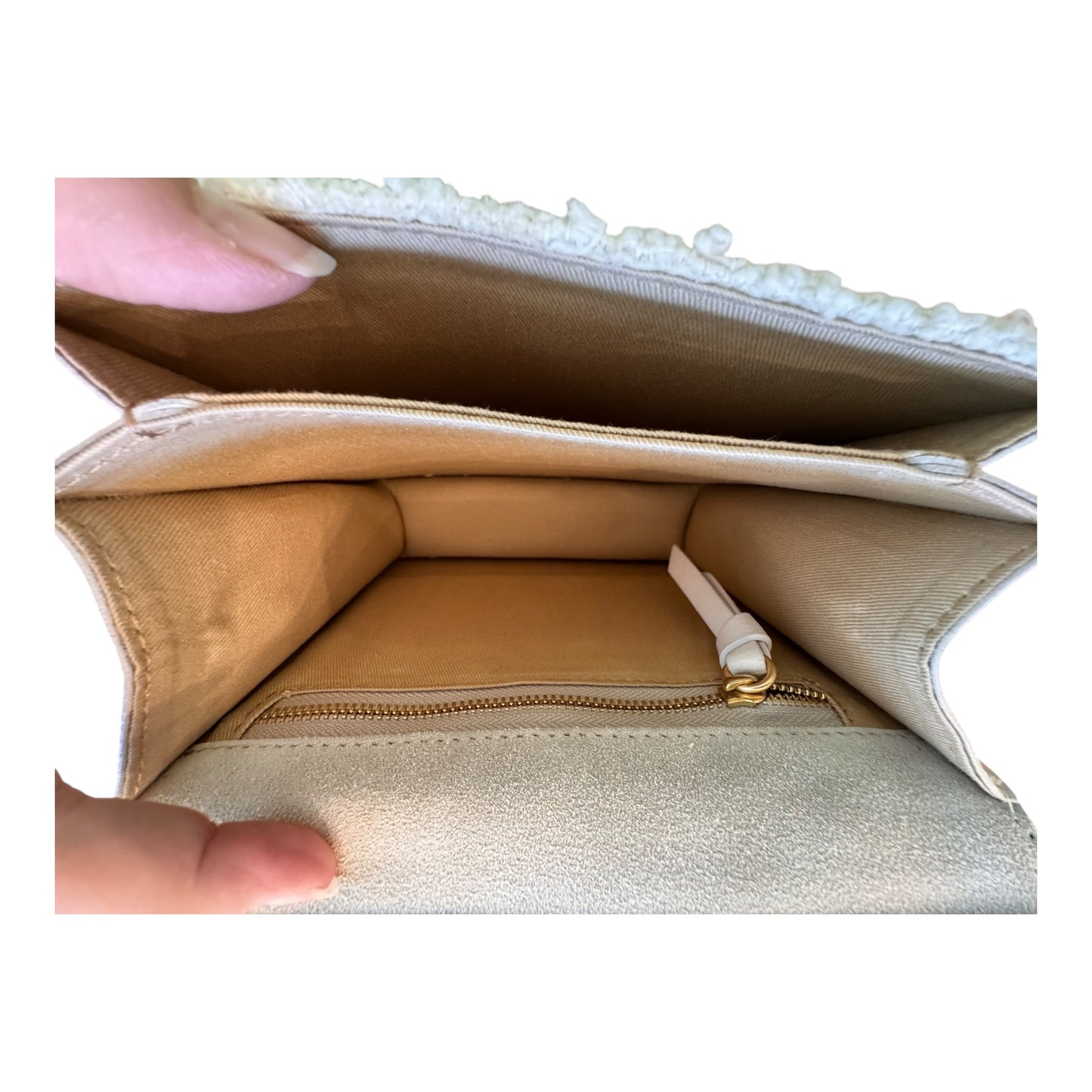 Handbag By Clothes Mentor In Cream, Size:Small