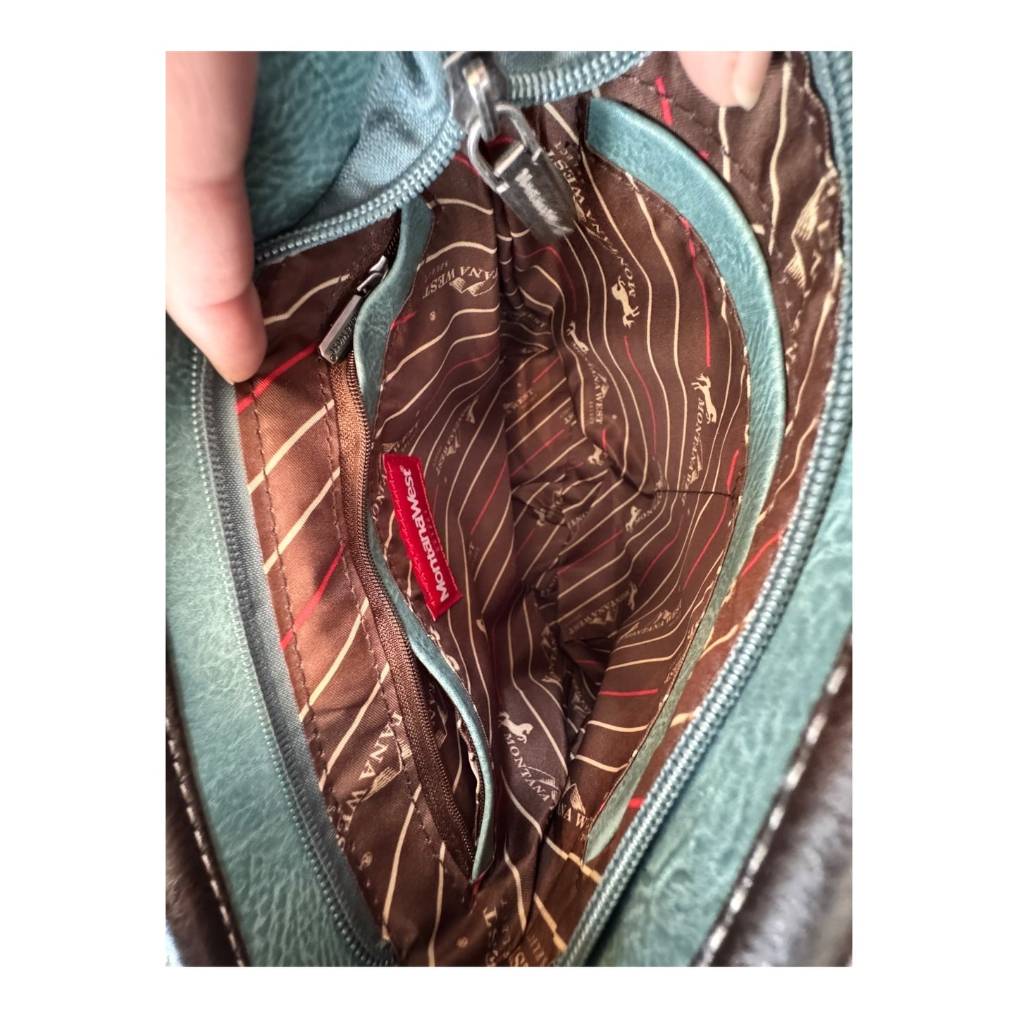 Handbag Leather By Montana West In Multi, Size:Small
