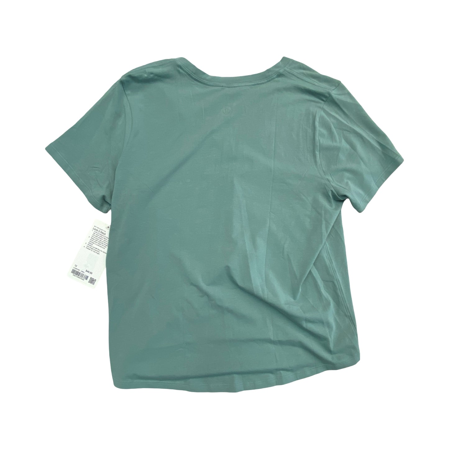 Athletic Top Ss By Lululemon In Green, Size:12