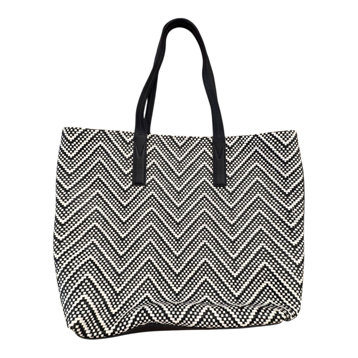 Handbag Designer By Michael Kors In Navy & White, Size:Large