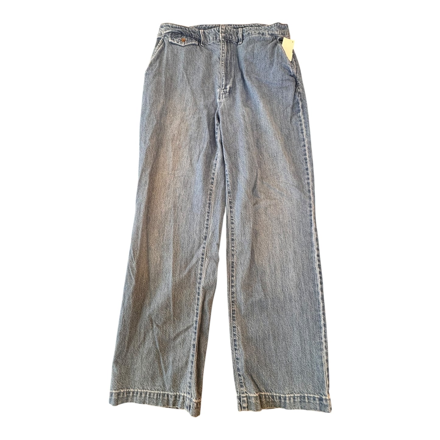 Jeans Wide Leg By Gap In Blue Denim, Size:10