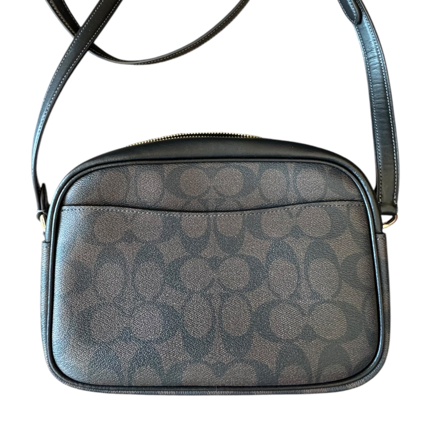 Handbag Designer By Coach In Black & Brown, Size:Medium