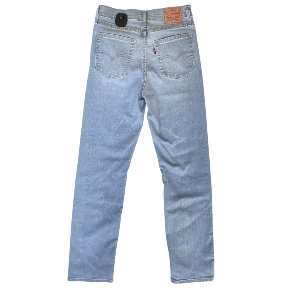 Jeans Straight By Levis In Blue Denim, Size:6