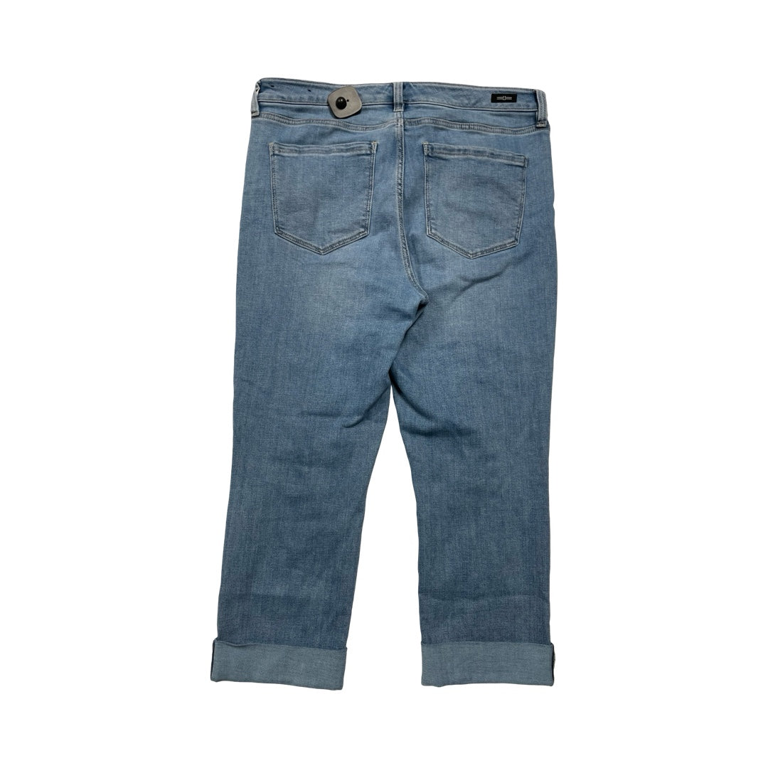 Jeans Straight By Liverpool In Blue Denim, Size:14